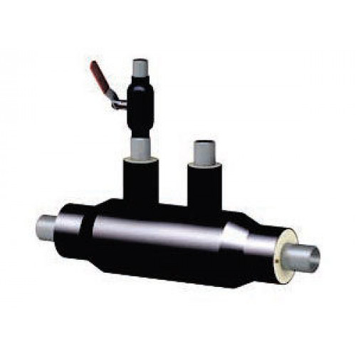 Кран шаровой с воздушником ППУ ОЦ тип 2 09Г2С LD 32х32х4х2100 мм ГОСТ 10704-91