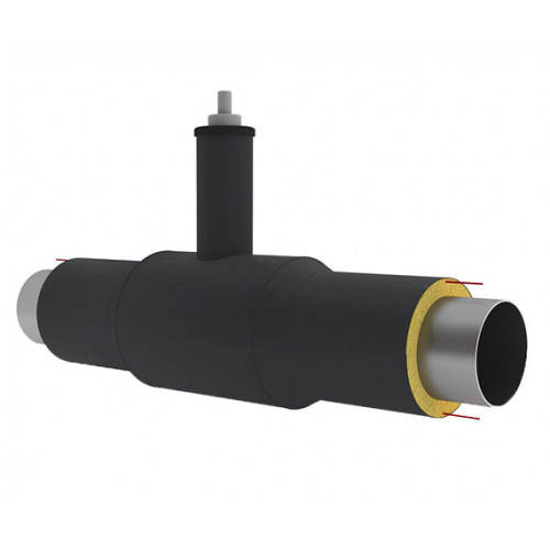 Кран шаровой ППУ ПЭ с МЗИ тип 1 Ст3сп LD 25х2,8х1900 мм ГОСТ 3262-75