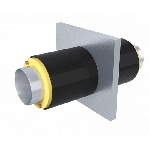 Опора неподвижная вариант А ППУ ПЭ с МЗИ и КВ тип 1 Ст3сп 26,8х2,5х255х16х2500 мм ГОСТ 3262-75