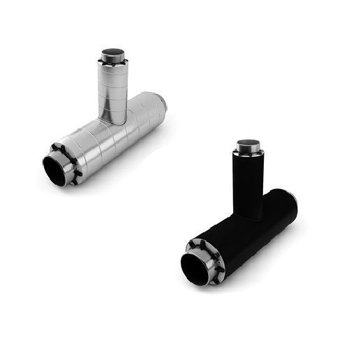 Тройник стальной с шаровым краном воздушника ППУ ОЦ с МЗИ тип 2 Ст20 32х4х25х25х541х1160 мм ГОСТ 8732-78